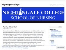 Tablet Screenshot of nightingalecollege.wordpress.com