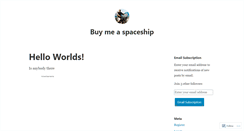 Desktop Screenshot of buymeaspaceship.wordpress.com