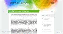 Desktop Screenshot of healthndbeauty.wordpress.com