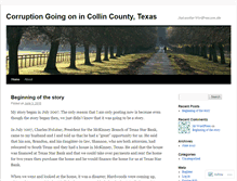 Tablet Screenshot of corruptionincollincountytexas.wordpress.com