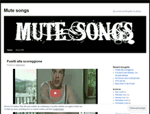 Tablet Screenshot of mutesong.wordpress.com