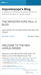 Mobile Screenshot of imposterpope.wordpress.com