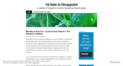 Desktop Screenshot of hatetodisappoint.wordpress.com