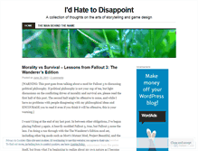 Tablet Screenshot of hatetodisappoint.wordpress.com