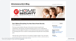 Desktop Screenshot of iehomesecurity.wordpress.com