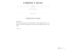 Tablet Screenshot of cmkrnl.wordpress.com
