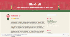 Desktop Screenshot of ilive2tell.wordpress.com