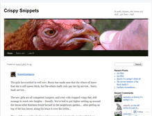 Tablet Screenshot of crispysnippets.wordpress.com