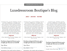 Tablet Screenshot of luxedressroom.wordpress.com