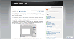 Desktop Screenshot of corporateidentiry.wordpress.com