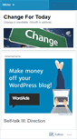 Mobile Screenshot of changefortoday.wordpress.com