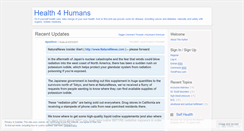 Desktop Screenshot of health4humans.wordpress.com