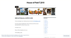 Desktop Screenshot of houseofpaint.wordpress.com