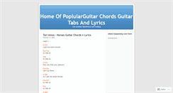 Desktop Screenshot of chordsnlyrics.wordpress.com