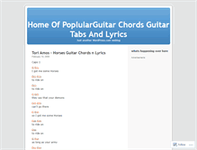 Tablet Screenshot of chordsnlyrics.wordpress.com