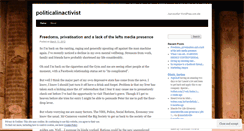 Desktop Screenshot of politicalinactivist.wordpress.com