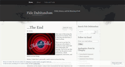 Desktop Screenshot of fidedubitandum.wordpress.com