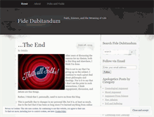 Tablet Screenshot of fidedubitandum.wordpress.com