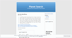 Desktop Screenshot of planetsearch.wordpress.com