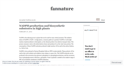 Desktop Screenshot of fannature.wordpress.com