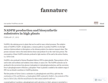 Tablet Screenshot of fannature.wordpress.com