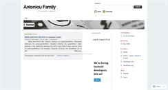 Desktop Screenshot of antonioufamily.wordpress.com