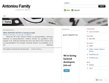 Tablet Screenshot of antonioufamily.wordpress.com