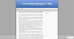 Desktop Screenshot of friendsofdavidhoward.wordpress.com