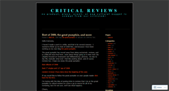 Desktop Screenshot of criticalreviews.wordpress.com