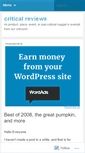 Mobile Screenshot of criticalreviews.wordpress.com