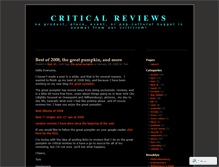 Tablet Screenshot of criticalreviews.wordpress.com