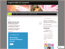 Tablet Screenshot of angel101665.wordpress.com