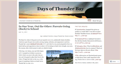 Desktop Screenshot of daysofthunderbay.wordpress.com