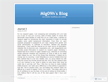Tablet Screenshot of mlg09h.wordpress.com