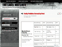 Tablet Screenshot of labelwatcher.wordpress.com