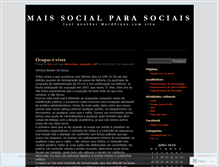 Tablet Screenshot of maissocial.wordpress.com