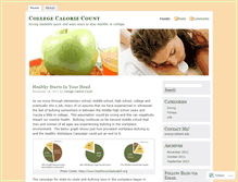 Tablet Screenshot of collegecaloriecount.wordpress.com