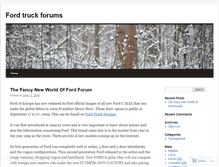 Tablet Screenshot of fordtruckforums.wordpress.com