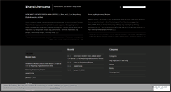 Desktop Screenshot of khayeishername.wordpress.com