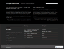 Tablet Screenshot of khayeishername.wordpress.com