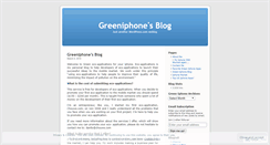 Desktop Screenshot of greeniphone.wordpress.com
