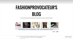 Desktop Screenshot of fashionprovocateur.wordpress.com