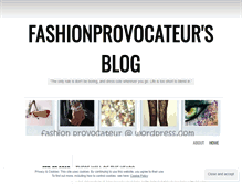 Tablet Screenshot of fashionprovocateur.wordpress.com