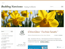 Tablet Screenshot of buddingnarcissus.wordpress.com