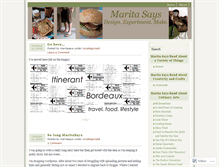 Tablet Screenshot of maritasays.wordpress.com