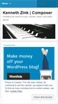 Mobile Screenshot of kennethzinkmusic.wordpress.com