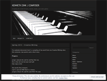 Tablet Screenshot of kennethzinkmusic.wordpress.com