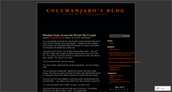 Desktop Screenshot of colemanjaro.wordpress.com