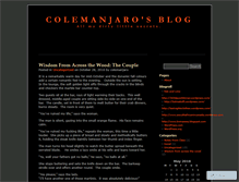 Tablet Screenshot of colemanjaro.wordpress.com