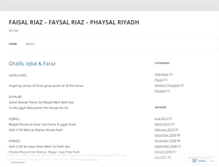 Tablet Screenshot of faisalriaz.wordpress.com